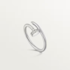 18K WHITE GOLD DIAMOND ON TIP THIN RING