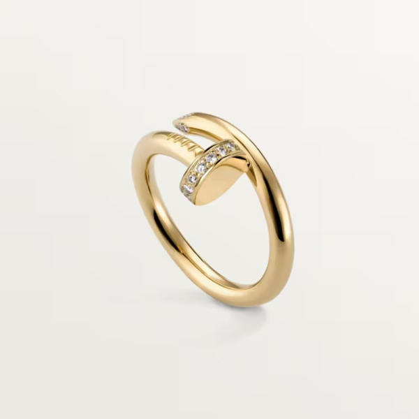 18K YELLOW GOLD DIAMOND THICK RING