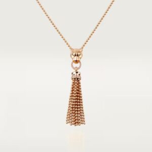 18K ROSE GOLD LACQUER, ONYX, GARNET AND DIAMOND NECKLACE