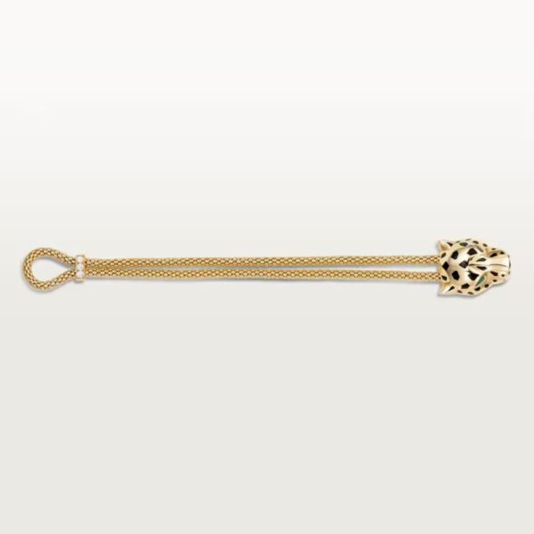 18K YELLOW GOLD BLACK LACQUER, GARNET, ONYX AND DIAMOND BRACELET