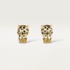18K YELLOW GOLD LACQUER, ONYX, GARNET AND DIAMOND EARRING
