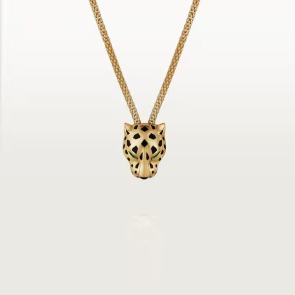 18K YELLOW GOLD LACQUER, ONYX, GARNET AND DIAMOND NECKLACE