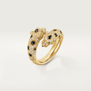 18K YELLOW GOLD ONYX, EMERALD AND DIAMOND RING
