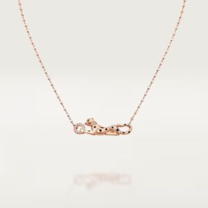 18K ROSE GOLD LACQUER, GARNET AND DIAMOND NECKLACE