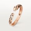 18K ROSE GOLD BLACK LACQUER, GARNET BANGLE