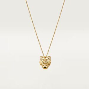 18K YELLOW GOLD ONYX AND GARNET NECKLACE