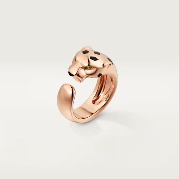 18K ROSE GOLD LACQUER, ONYX AND GARNET THICK RING
