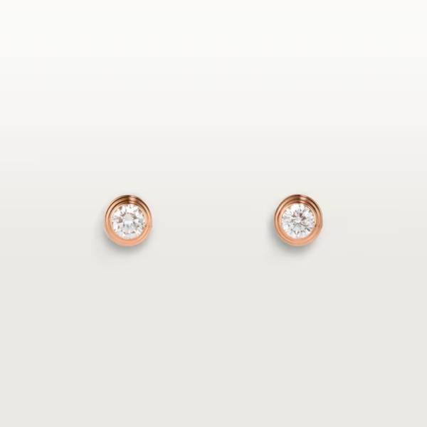 18K ROSE GOLD DIAMOND MEDIUM EARRING