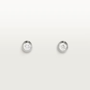 18K WHITE GOLD DIAMOND MEDIUM EARRING
