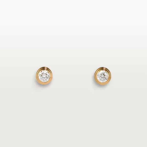 18K YELLOW GOLD DIAMOND MEDIUM EARRING