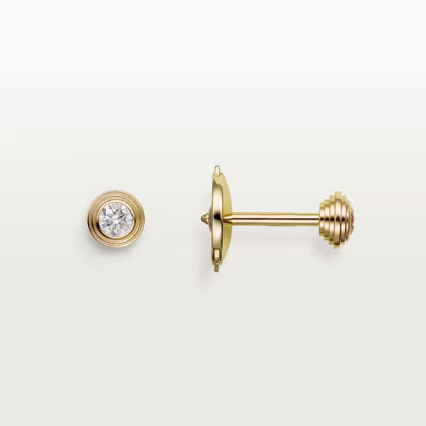 18K YELLOW GOLD DIAMOND SMALL EARRING