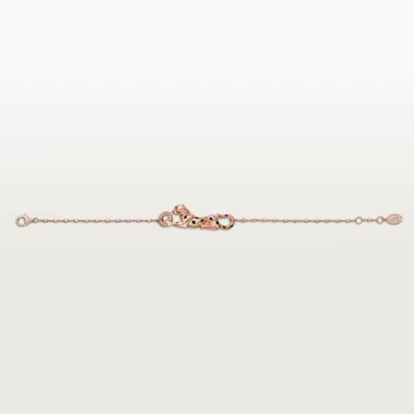 18K ROSE GOLD BLACK LACQUER, GARNET AND DIAMOND BRACELET