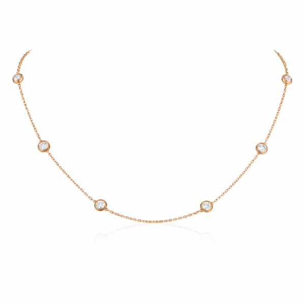 18K ROSE GOLD DIAMOND NECKLACE