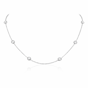 18K WHITE GOLD DIAMOND NECKLACE