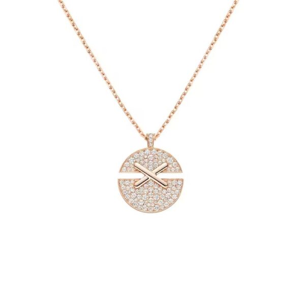 18K ROSE GOLD DIAMOND MEDIUM NECKLACE