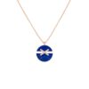 18K ROSE GOLD LAPIS AND DIAMOND MEDIUM NECKLACE