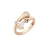 18K ROSE GOLD MOTHER OF PEARL AND DIAMOND RING