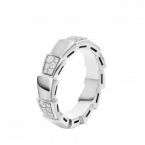 18K WHITE GOLD DIAMOND THICK RING