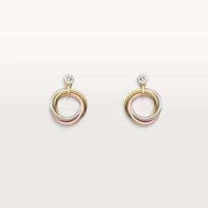 c1f701aa97a65f0f98849f527781768f 18K ROSE, WHITE AND YELLOW GOLD DIAMOND EARRING