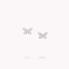 18K WHITE GOLD PAVE DIAMOND MINI EARRING