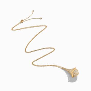18K YELLOW GOLD DIAMOND REV NECKLACE