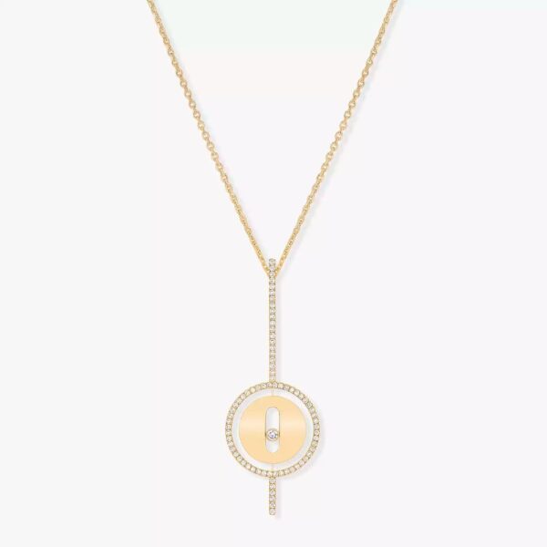 18K YELLOW GOLD DIAMOND ARROW NECKLACE