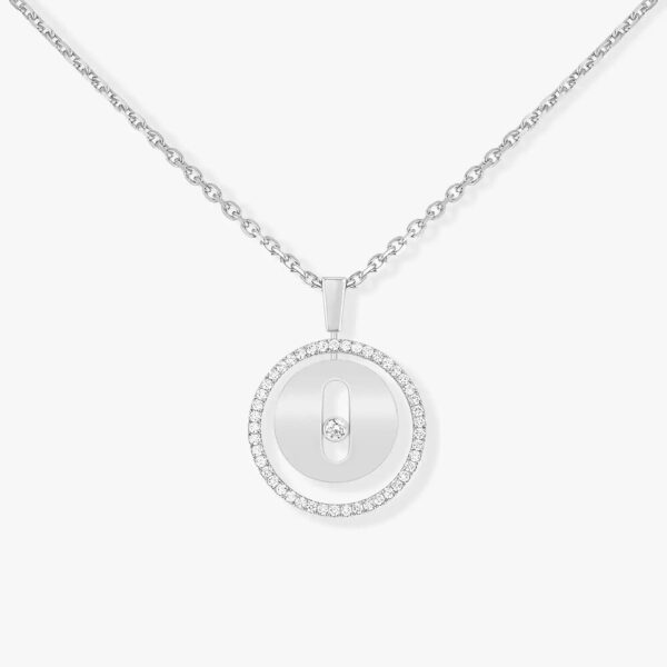 18K WHITE GOLD DIAMOND SMALL NECKLACE