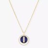 18K YELLOW GOLD LAPIS LAZULI AND DIAMOND MEDIUM NECKLACE