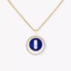 18K YELLOW GOLD LAPIS LAZULI AND DIAMOND SMALL NECKLACE