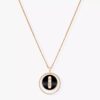 18K ROSE GOLD ONYX AND DIAMOND MEDIUM NECKLACE