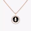 18K ROSE GOLD ONYX AND DIAMOND SMALL NECKLACE