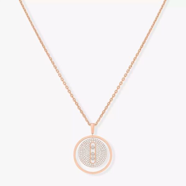 18K ROSE GOLD PAVE DIAMOND MEDIUM NECKLACE