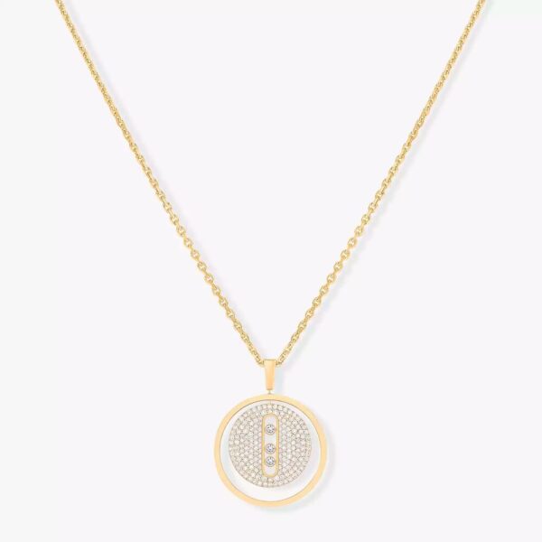 18K YELLOW GOLD PAVE DIAMOND MEDIUM NECKLACE