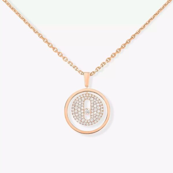 18K ROSE GOLD PAVE DIAMOND SMALL NECKLACE