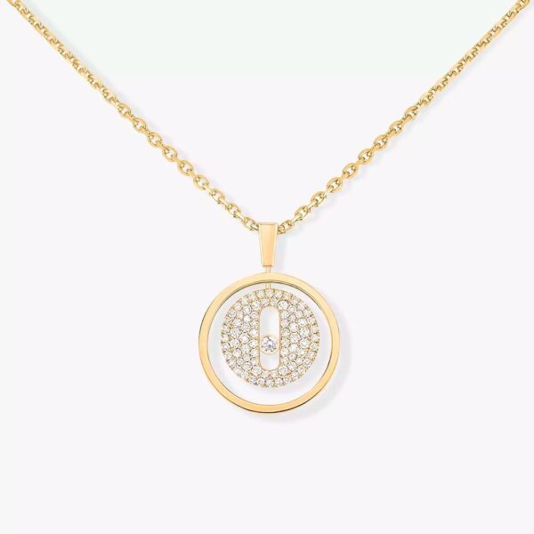 18K YELLOW GOLD PAVE DIAMOND SMALL NECKLACE