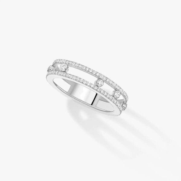 18K WHITE GOLD PAVE DIAMOND THIN RING
