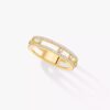 18K YELLOW GOLD PAVE DIAMOND THIN RING