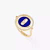 18K YELLOW GOLD LAPIS LAZULI AND DIAMOND RING