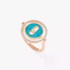 18K ROSE GOLD TURQUOISE AND DIAMOND RING