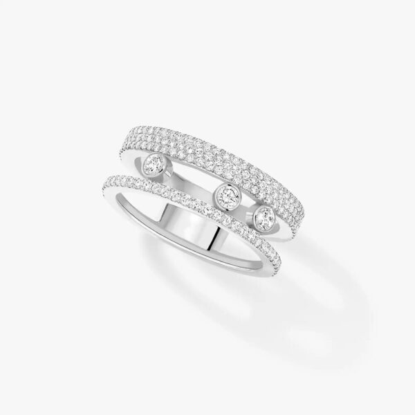 18K WHITE GOLD PAVE DIAMOND RING
