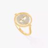 18K YELLOW GOLD PAVE DIAMOND RING
