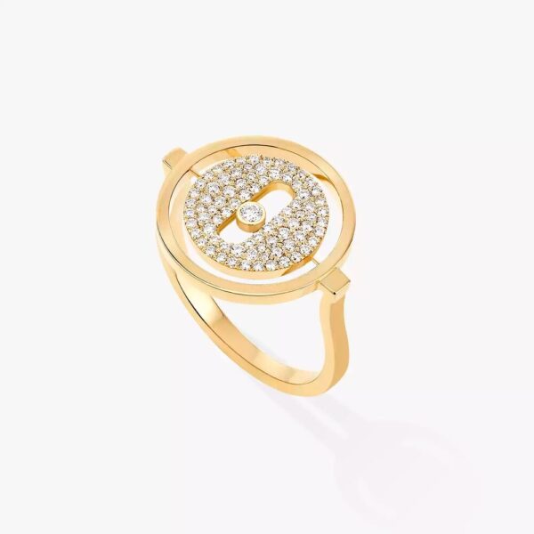 18K YELLOW GOLD PAVE DIAMOND RING