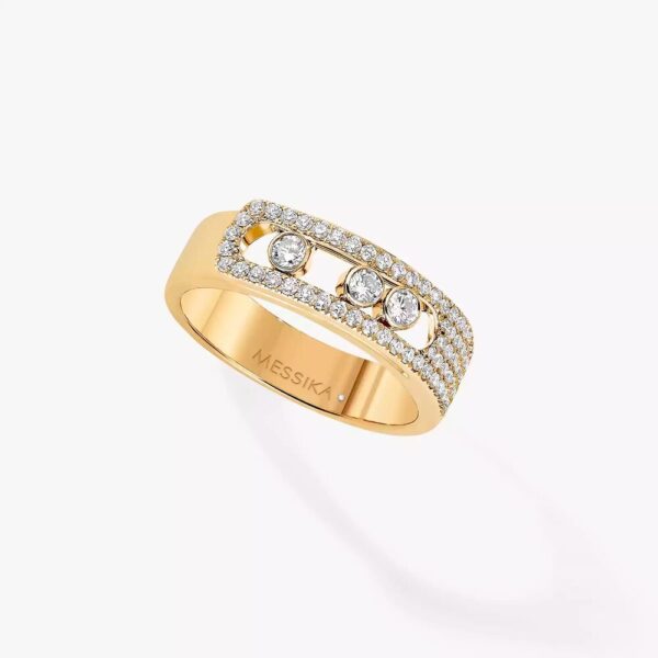 18K YELLOW GOLD PAVE DIAMOND RING