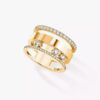 18K YELLOW GOLD DIAMOND LARGE RING