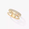 18K YELLOW GOLD PAVE DIAMOND RING