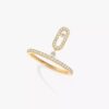 18K YELLOW GOLD PAVE DIAMOND DROP RING