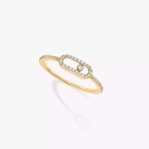 18K YELLOW GOLD PAVE DIAMOND RING