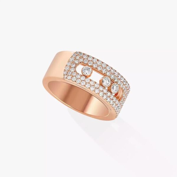 18K ROSE GOLD PAVE DIAMOND MEDIUM RING
