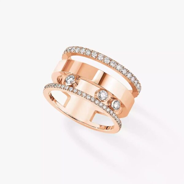 18K ROSE GOLD DIAMOND LARGE RING