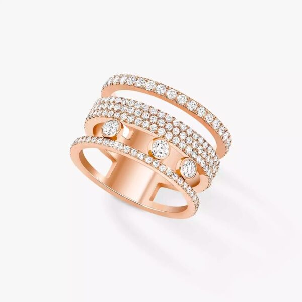 18K ROSE GOLD PAVE DIAMOND LARGE RING